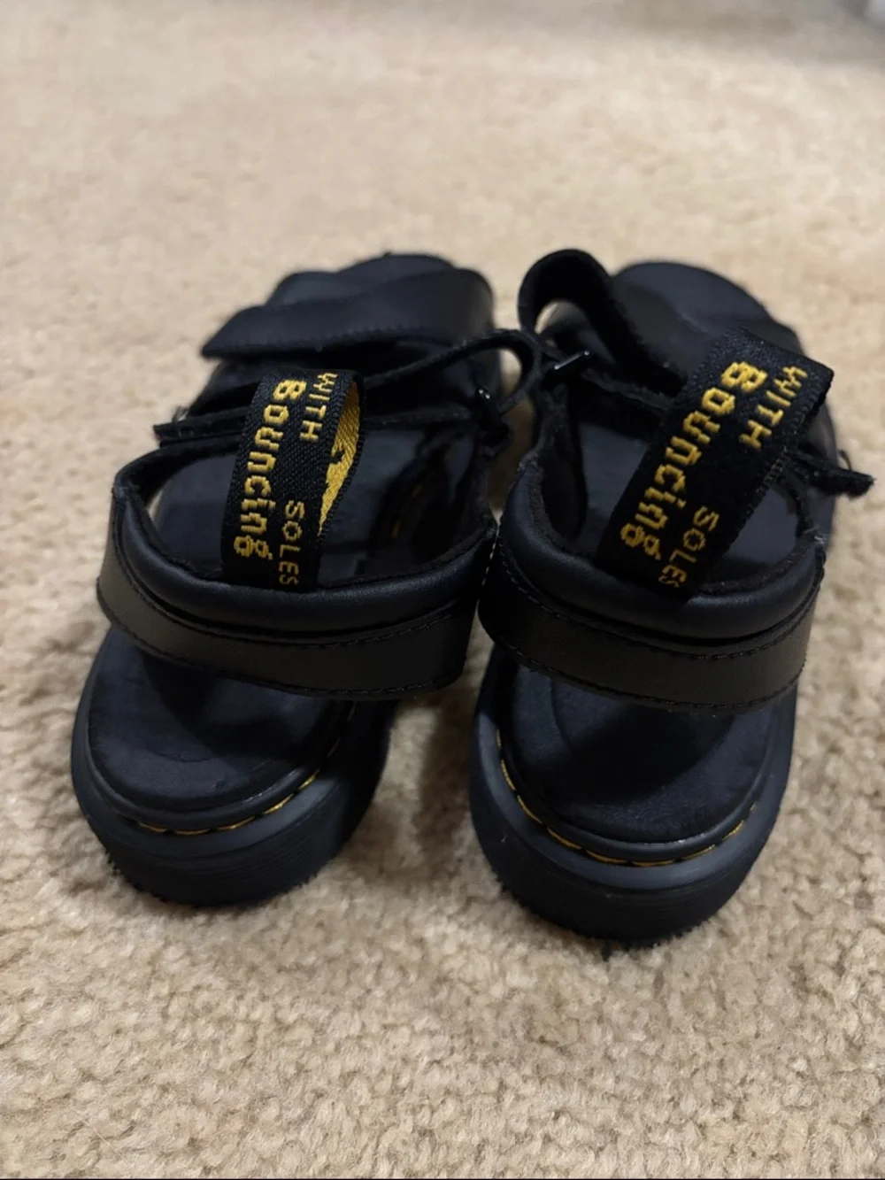 Dr. Martens JUNIOR KLAIRE Leather Strap Sandals